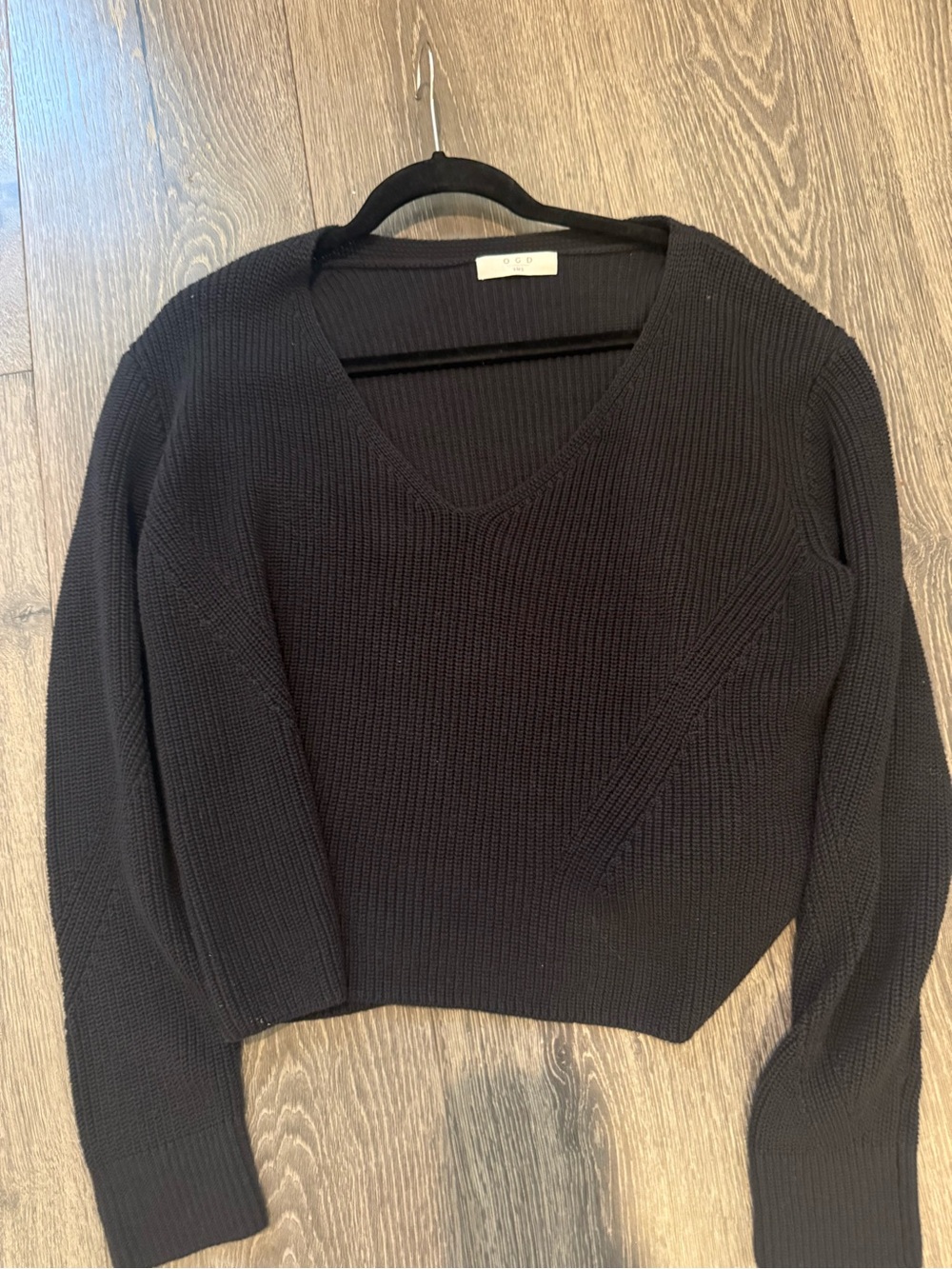 V-Neck Black Women's Sweater